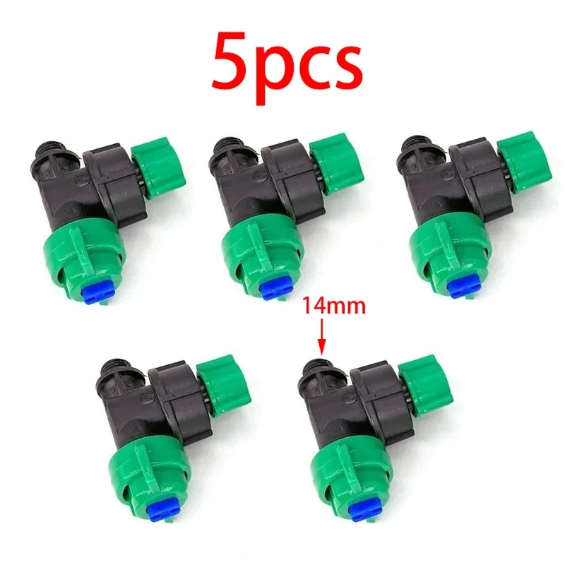 5PCS Anti-drip Sprayer Nozzle Fittings 14mm Pipe Clamp for Agricultural Garden Irrigation Watering System