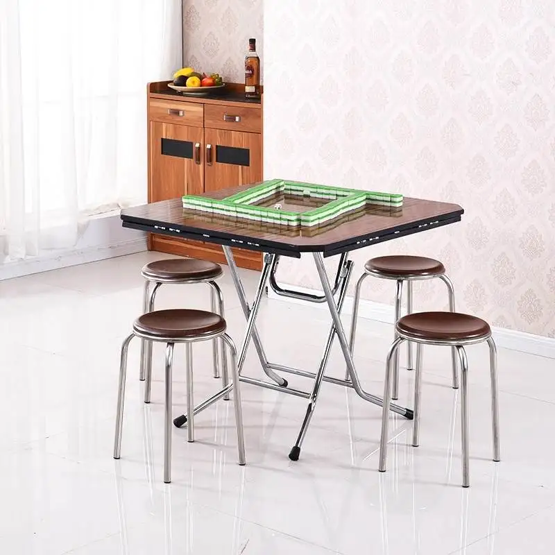 Shrinkable large round table, meal deformation table, folding table, round 12 people folding light home creativity