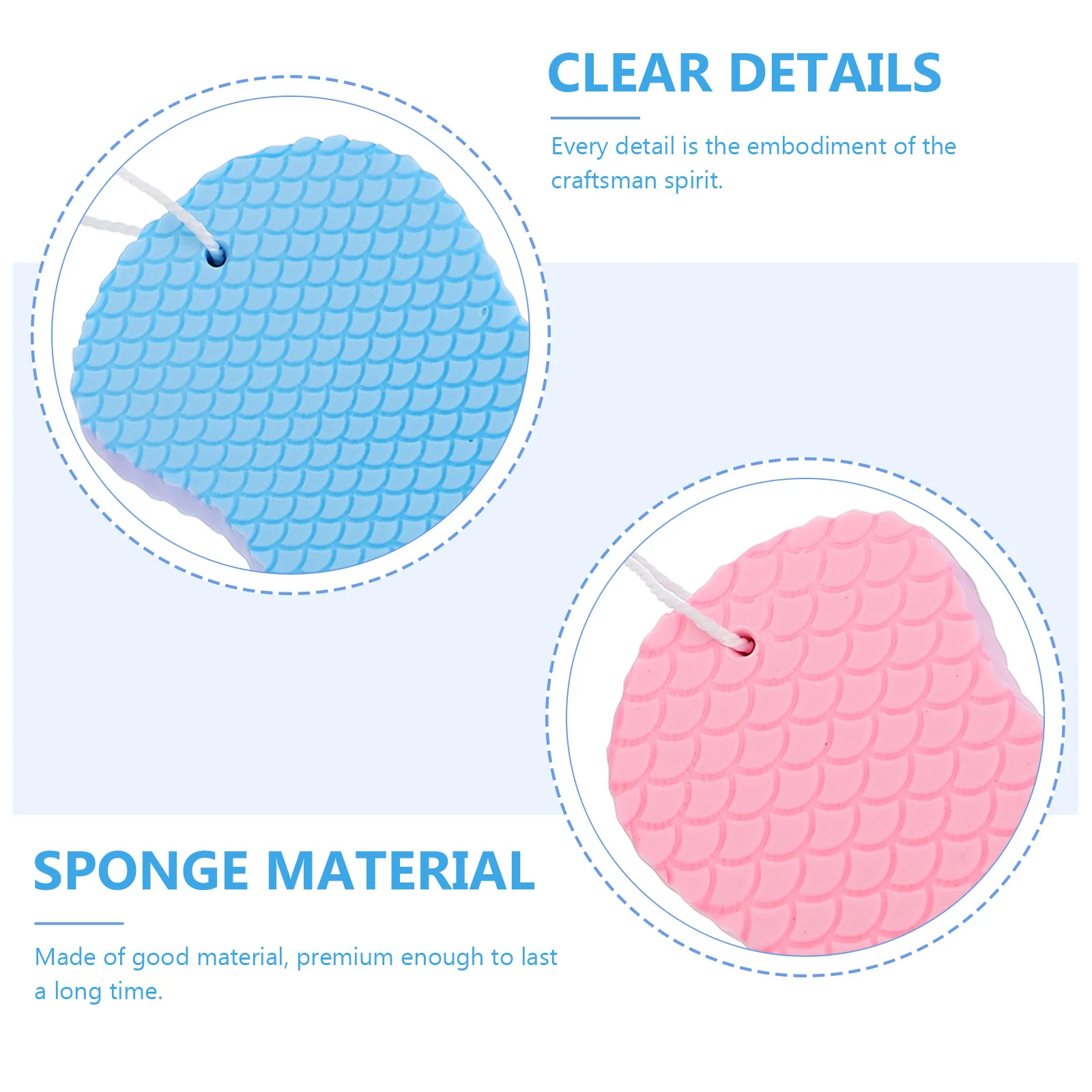 

2pcs Baby Bath Sponge Supple Scrubbing Rich Foam For Infant Toddler Bathing Supplies Kids Body Washing Sponge Back Rubbing