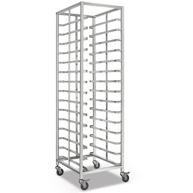Commercial Grade All Types Stainless Steel Food Rack Trolley With PVC Wheels Could Be Customized