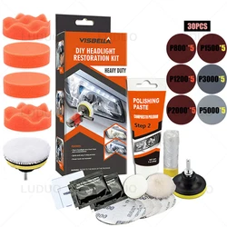 Car Headlight Restoration Kits Repair Polishing Scratch Remove Refurbish Coating Oxidation Repair Car Light Repair for Drill