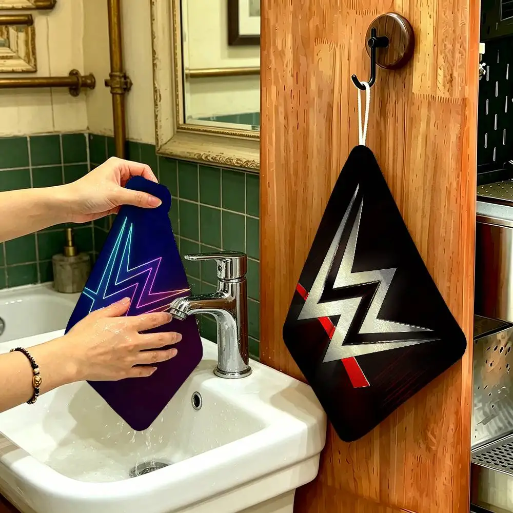 

Professional Wrestling Sports W-Wwe Hanging Kitchen Towel, Polyester Cotton Material, Wear Resistant Hand Wiping Towel For Home