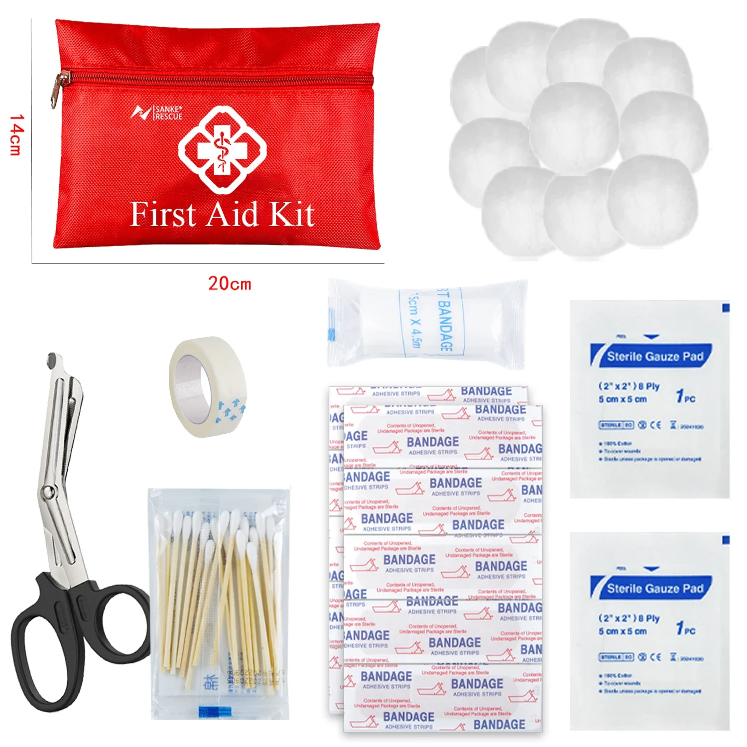 First Aid Kit 26-180 Piece All-Purpose Tactical  Emergency Kit  In The Car Military Acessories Survival Kits Camping Medical Bag