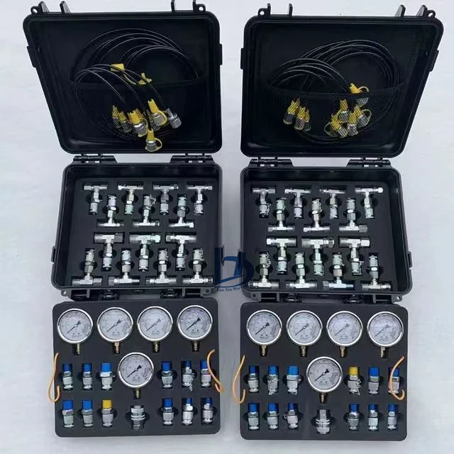 Hydraulic test Kit 5 test Hose 5 Pressure Gauge 13 test Joint 14 Tee  Joint