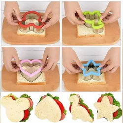 Moule à pain en acier inoxydable, forme de cœur, étoile, dinosaure, emporte-pièces en métal, ensemble de coupe-Sandwich pour enfants