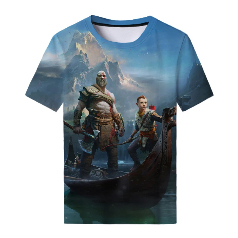 New God Of War T-Shirts Popular Game 3D Print Streetwear Men Women Casual Fashion Oversized T Shirt Cool Kids Tees Tops Clothing