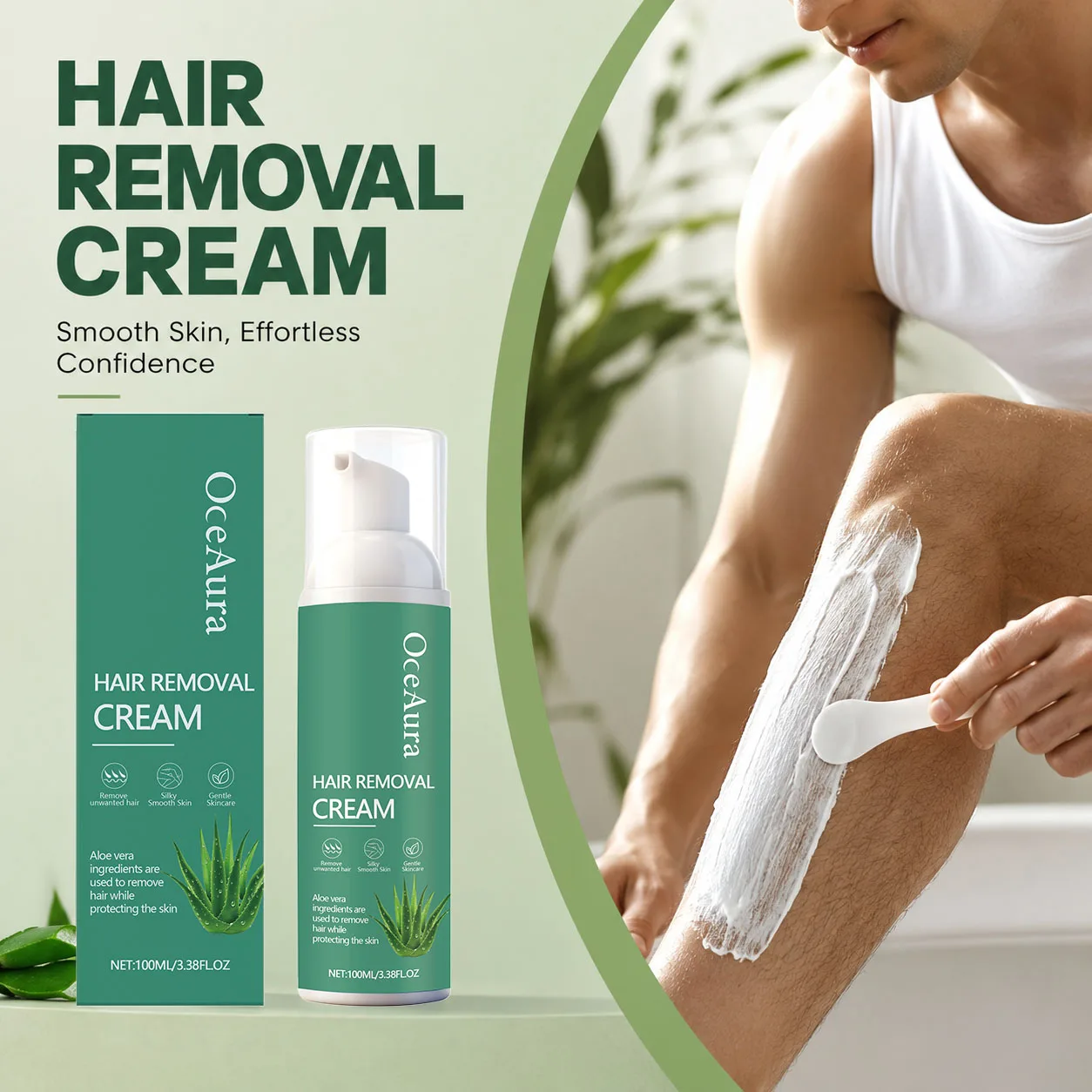Men Painless Hair Removal Cream Mousse Fast-Acting Gentle Depilatory For Arm Legs Chest Intimate Areas Soothe Redness Discomfort