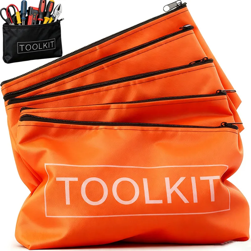 5/1pcs Portable Multi-function Tool Storage Bags High Quality Zipper Canvas Oxford Waterproof Storage Bag Toolkits Organizers