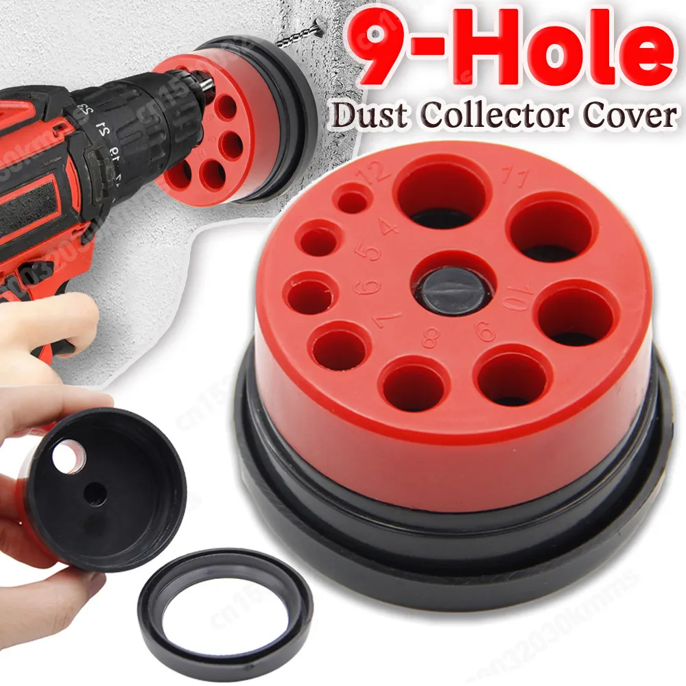 

1pcs Electric Drill Dust Cover Ash Bowl Impact 9 Hole Hammer Dust Collector Drilling Dustproof Device Power Tool Accessories