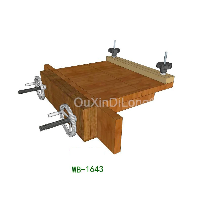 1Set Complete Portable Mini Beech Wood Workbench Handwheel with Moxon Vise, WB-1643M MOXON, Carpenter Workbench Vise GF942