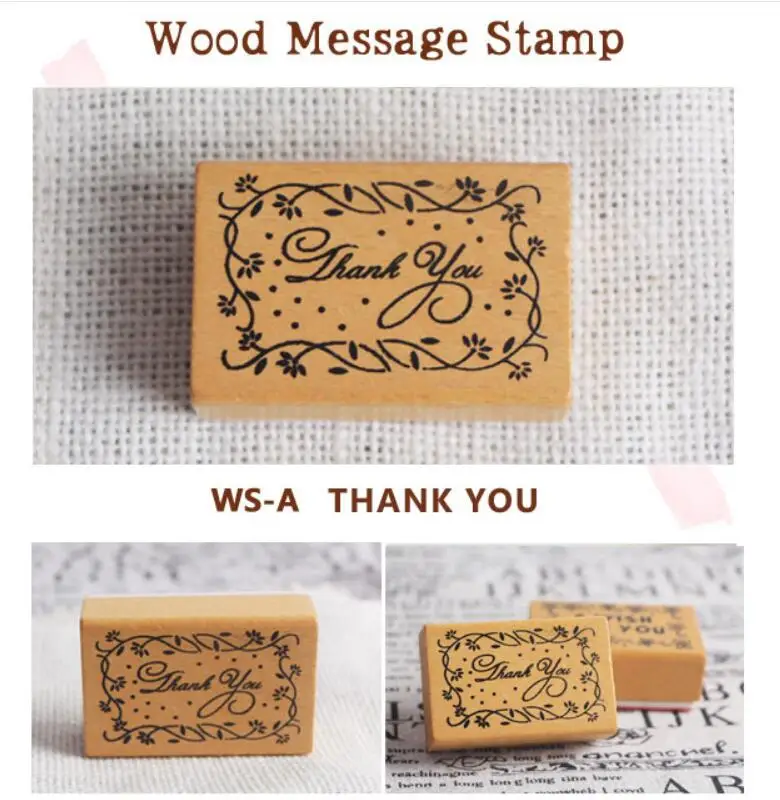 1pcs/lot 5 designs for choose Blessing Word Message Stamp DIY gift greeting card Decoration