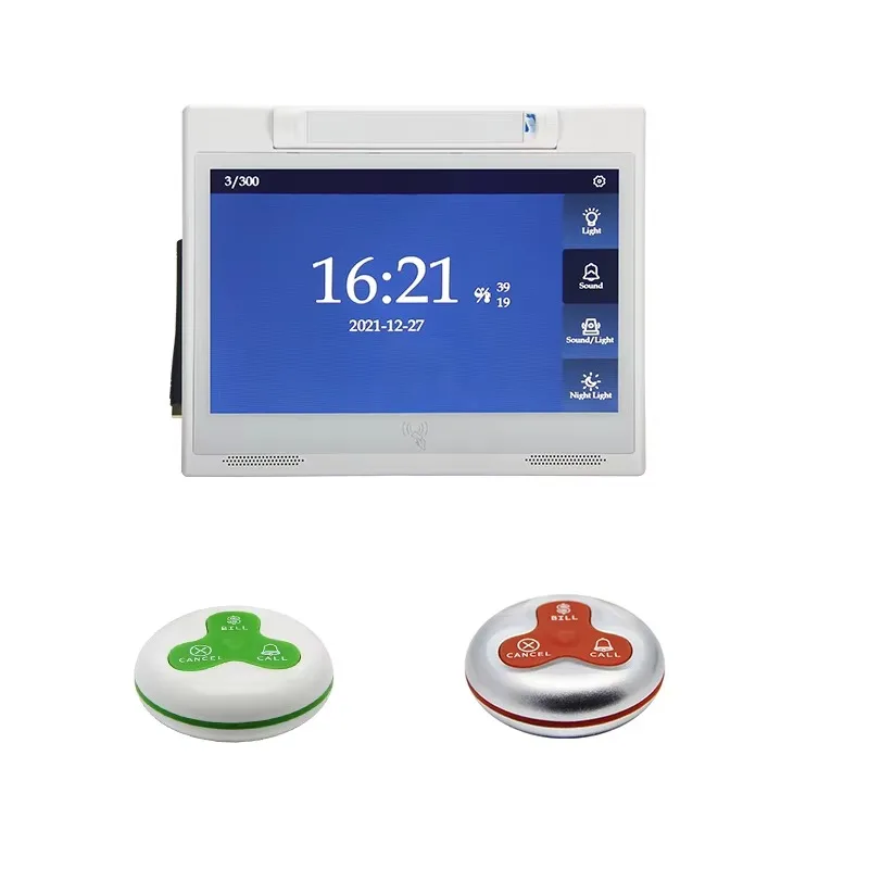 

Wireless Restaurant Pager Waiter Calling System Touch Screen Receiver for Cafe Restaurant