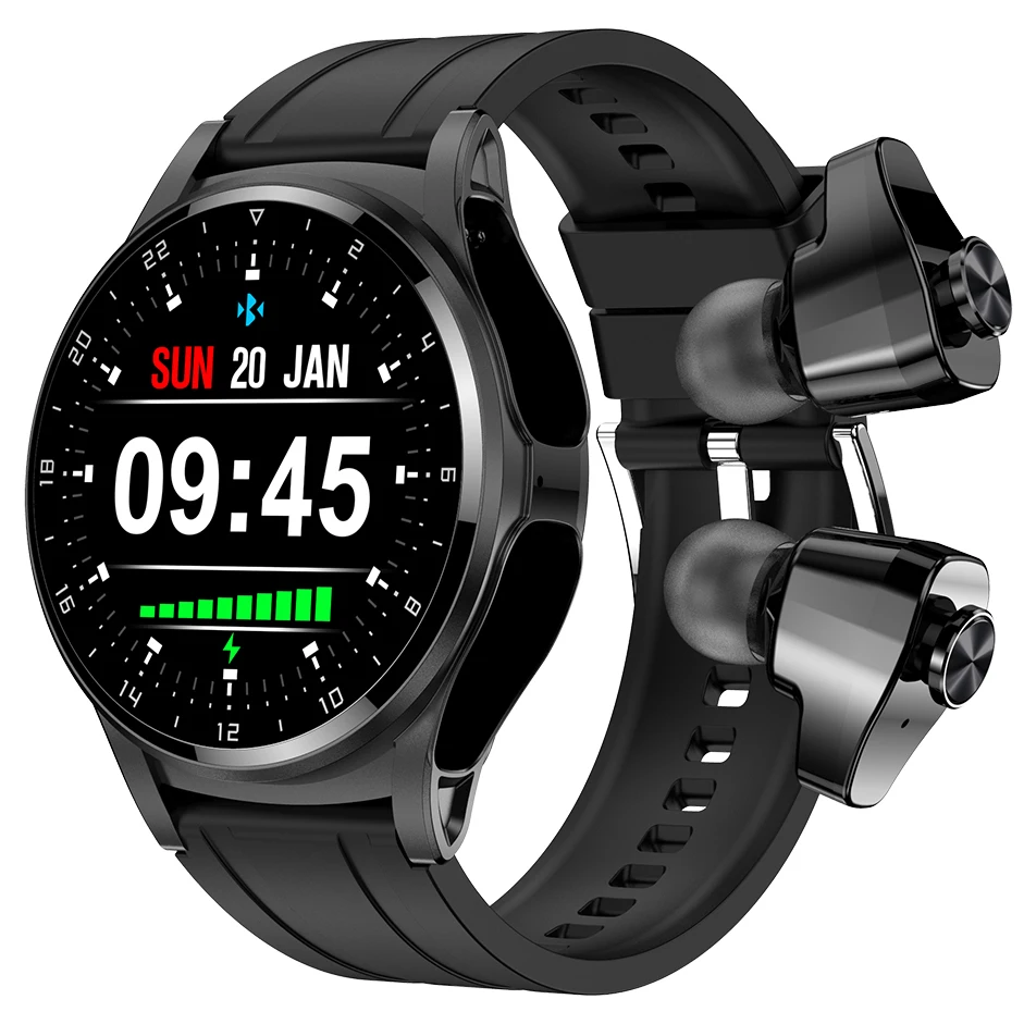 

VALDUS 400 мАч 2 в 1 TWS Наушники 1,39 HD Экран Смарт-часы NFC Сердечный ритм SpO2 Артериальное давление Больше спортивных режимов GT66