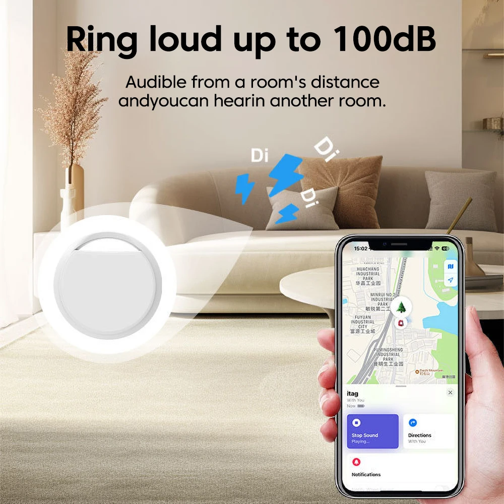 Mini GPS Locator Anti Lost Alarm Wallet Keychain Smart Tag Bluetooth GPS Tracker For iPhone Find My App ios GPS Finder