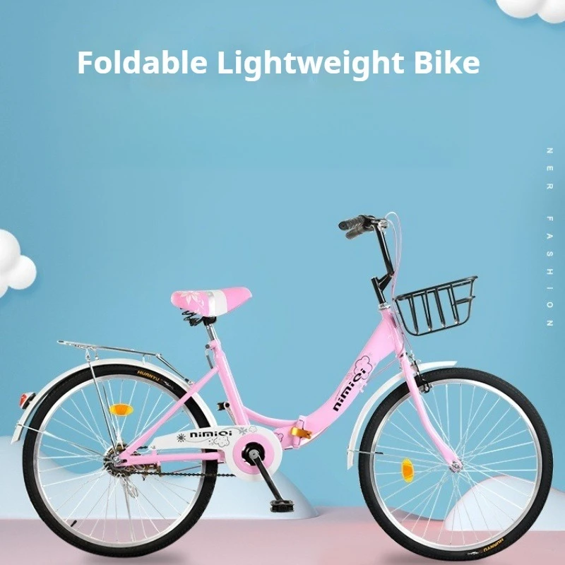 

22 24 Inch Folding Bike Lightweight Portable Commuter Foldable Bicycle Adult Women Men Student Compact Urban Easy Foldable Bike