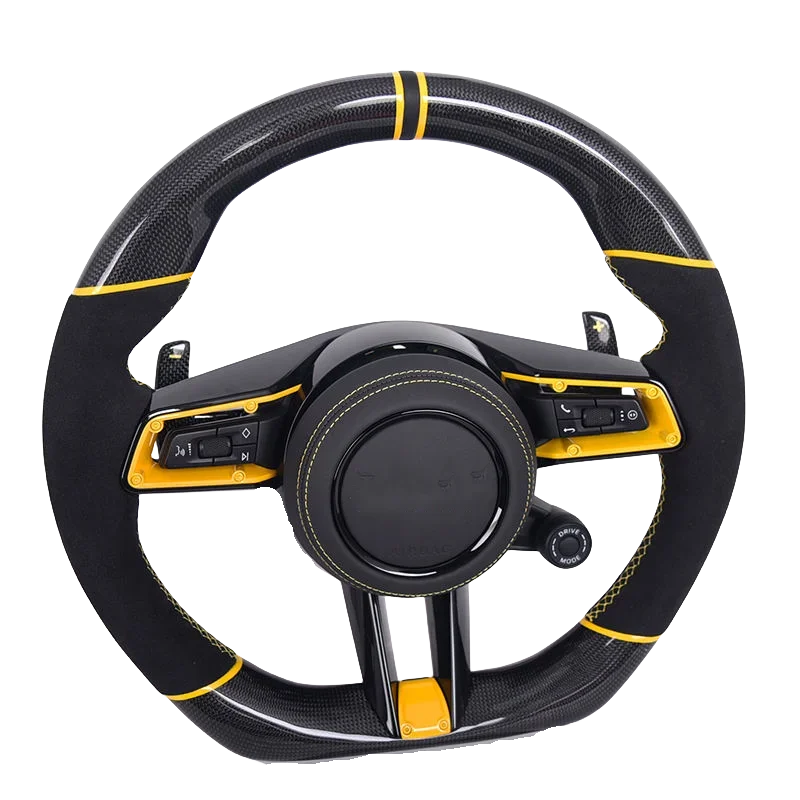 

Fit For Porsche Panamera Cayenne Macan 718 911 Caycan 918 Taycan Leather Alcantar-a Steering Wheel