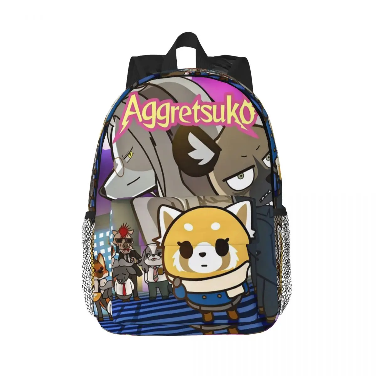 

Популярный забавный рюкзак Aggretsuko с героями мультфильмов, Лидер продаж, рюкзак для мальчиков и девочек, сумка для книг, сумки на плечо для мужчин, женщин, детей, школьная сумка