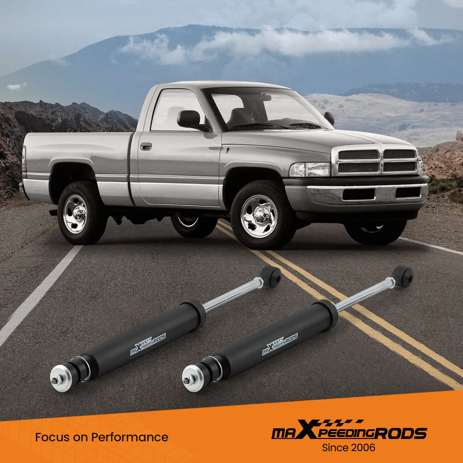 maXpeedingrods Dual Steering Stabilizer For Dodge Ram 1500 4WD 1994 1995-1999