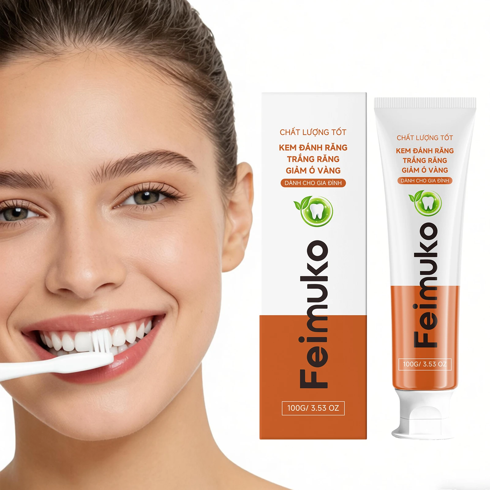 

Отбеливающая зубная паста для глубокой очистки зубной поверхности, устранения пятен, улучшения запаха изо рта, снижения чувствительности зубов и восстановления десен.