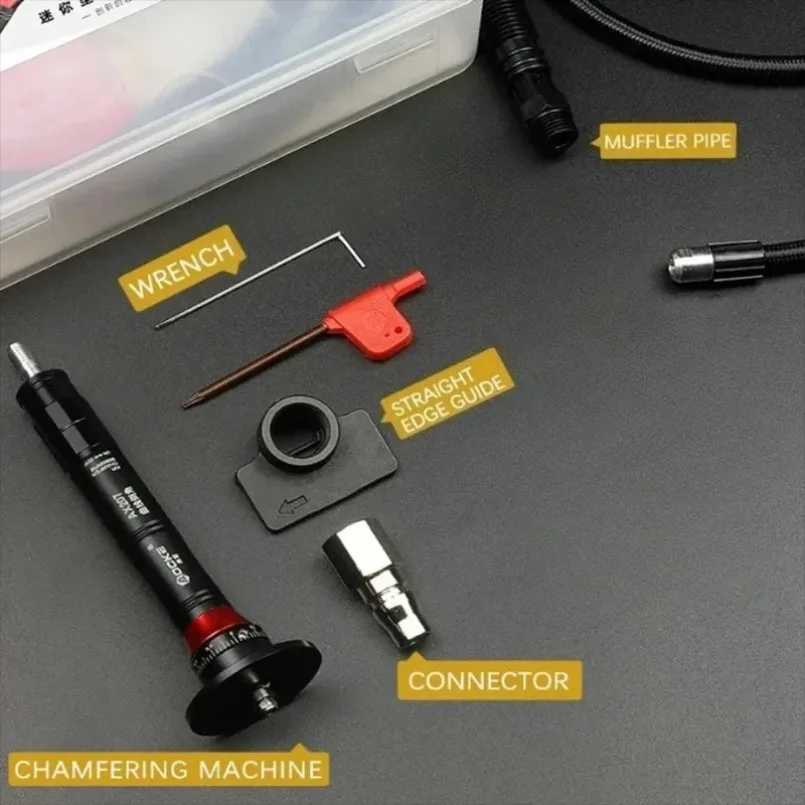 AX2 Series Mini Pneumatic Chamfering Machine 45° Metal Deburring Chamfer Tool Handheld Adjustable Trimming Arc Corner