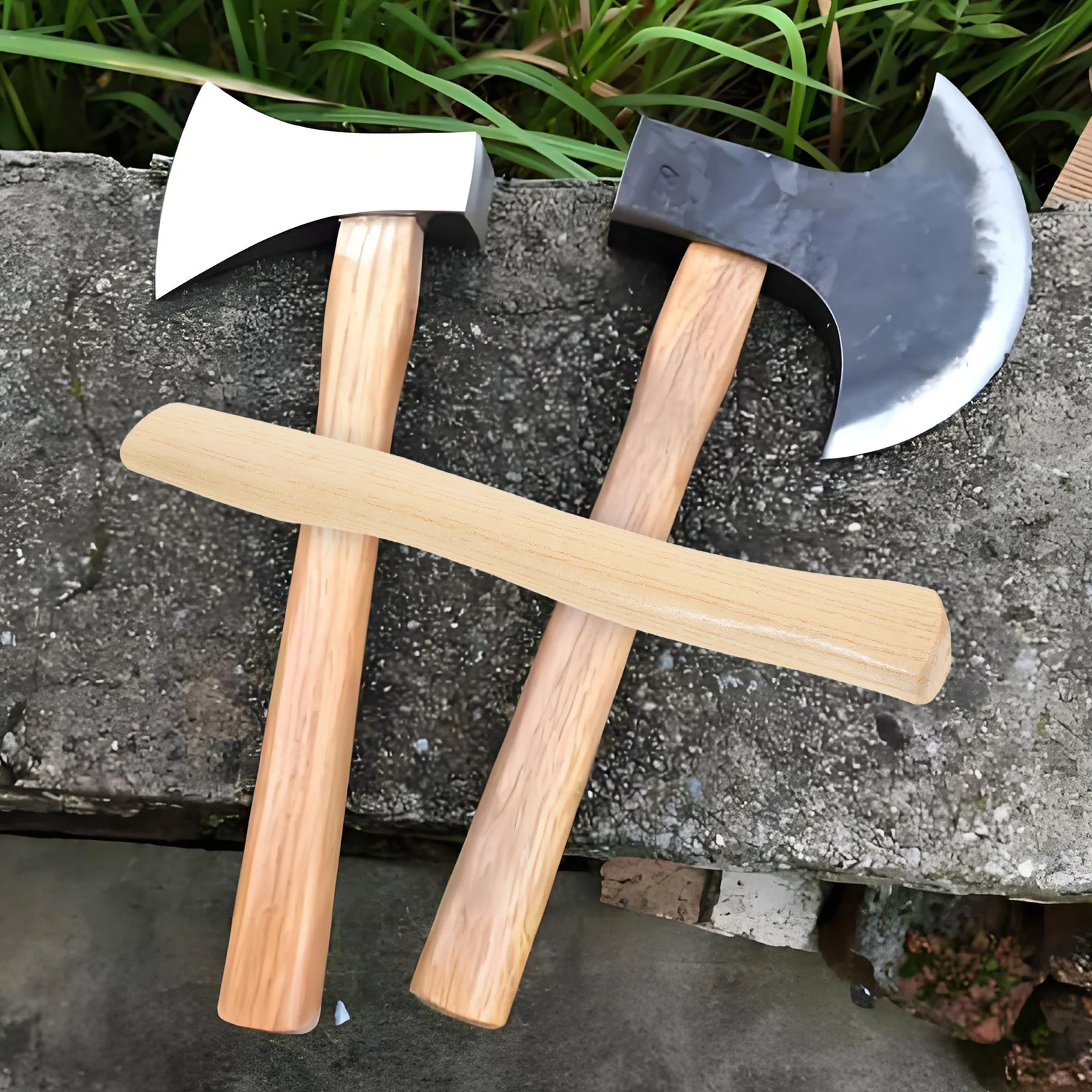 

Hardwood Axe Handle Replacement Ergonomic Smooth Finish for Camping Hatchet Firewood Cutting Log Splitting Woodworking Tool