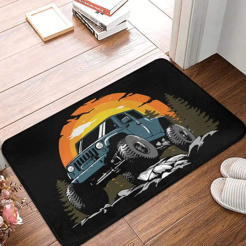 Custom Adventure Travel Off Road Vehicle Front Door Mat Anti-Slip Indoor Absorbent Doormat Kitchen Balcony Entrance Rug Carpet