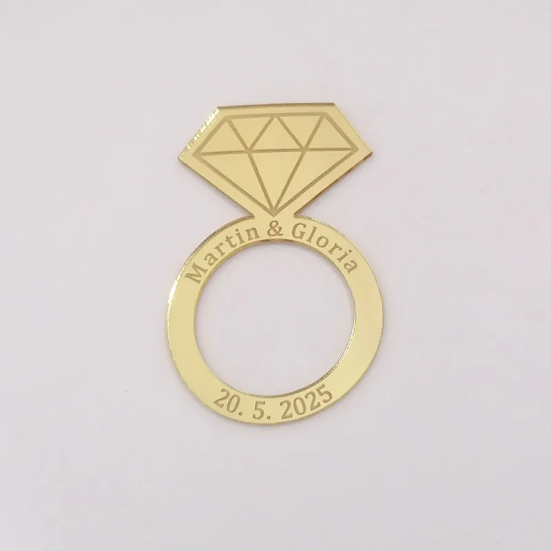 

Personalized 10PCS Acrylic Mirror Diamond Ring Napkin Rings ,Custom Party Table Center Pieces Decoration Napkin Holder Favors