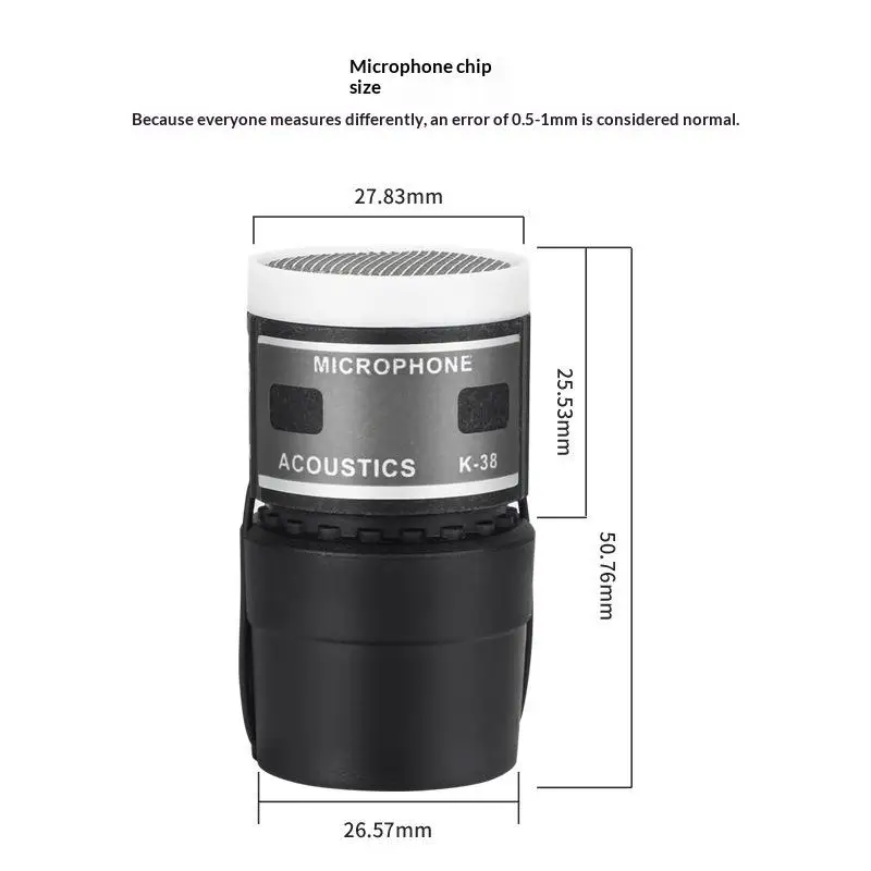 K38 Professional Microphone Dynamic Cartridge Replacement –  Core Capsule for Wired/Wireless Mics,Fixes Sound&Distortion Issues