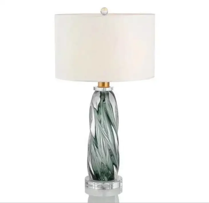 Modern Table Lamp Art Creative Murano Glass Blue color LED Luxury Decorative Bedside Lamp for Home Hotel