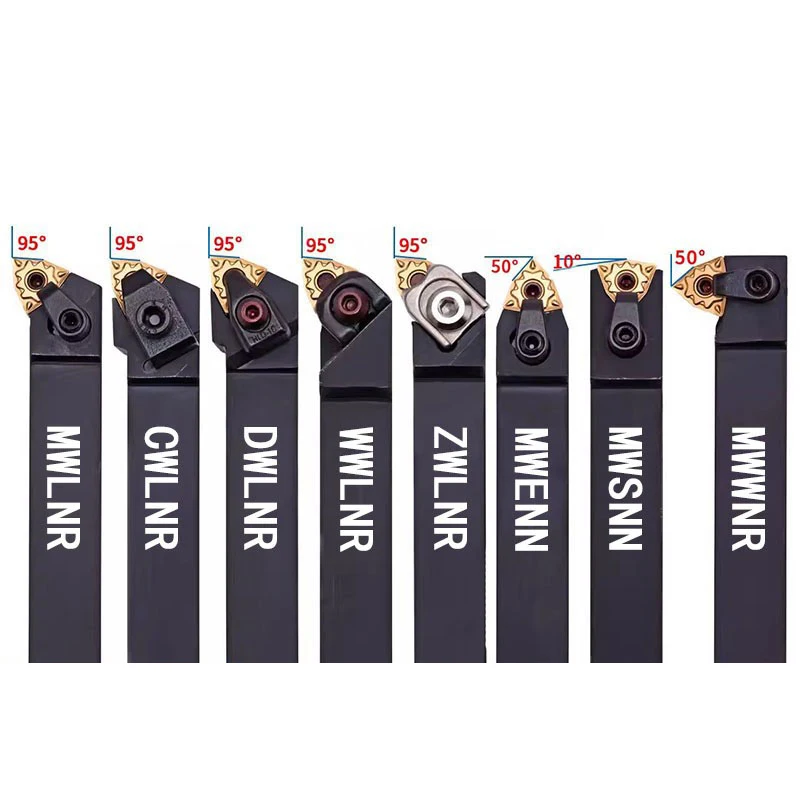 

MWLNR2020 MWLNR1616/2525 External Turning Tool Holder WNMG0804 Peach-shaped Carbide Blade CNC Internal Hole Lathe Tool Holder