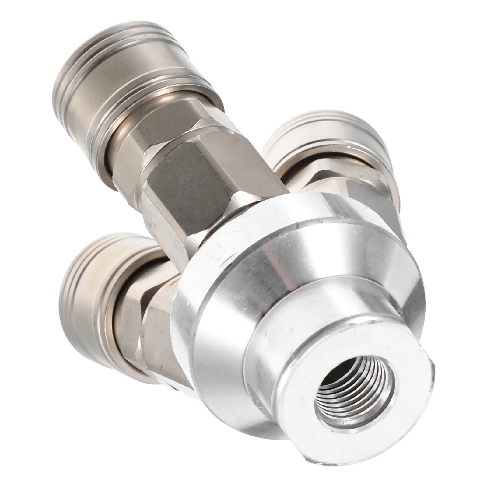 

Pneumatic Connector 3 Way Manifold Quick Coupler Air Compressor Fittings Steel Material Suitable Air Transmission