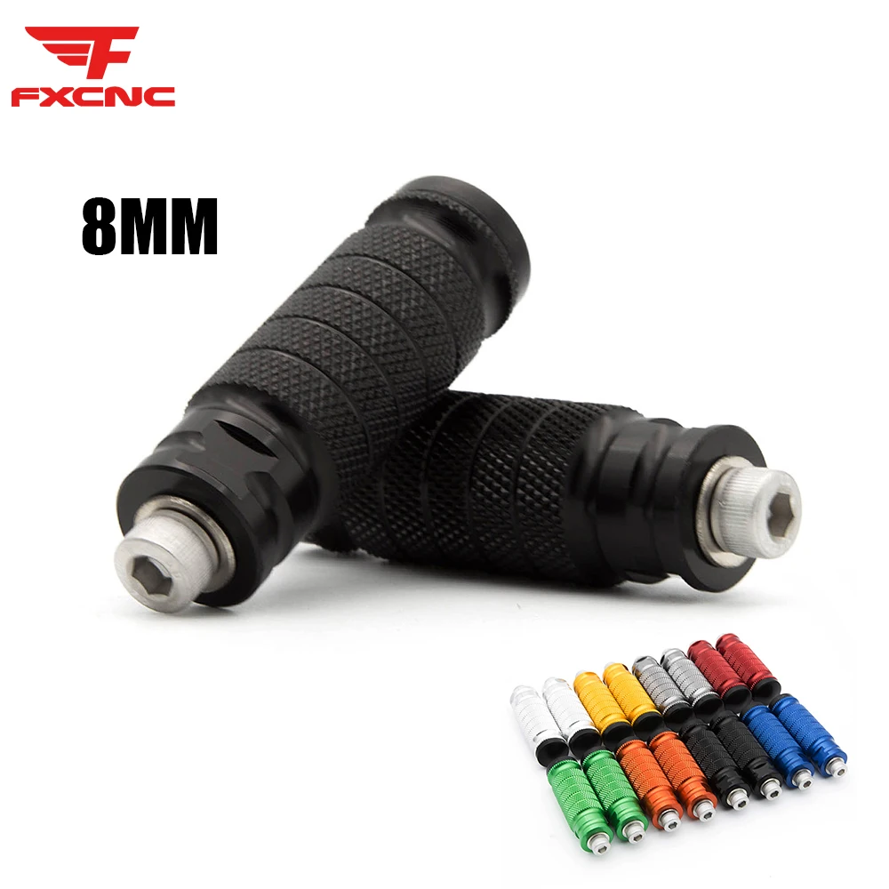 For BUELL XB12S XB9R XB12R XB9S Motorcycle Footpeg Pedal Footrest Foot Pegs Universal 8mm Foot Peg Rear set FootPeg