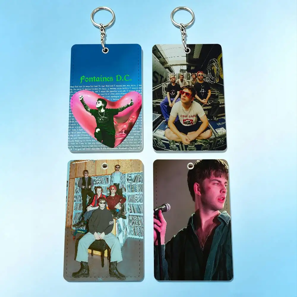 

Rock Band F-Fontaines D-Dc Badge Holder Keychain For Bank Business Work Card Holder Student Card Protective Case Bus Card