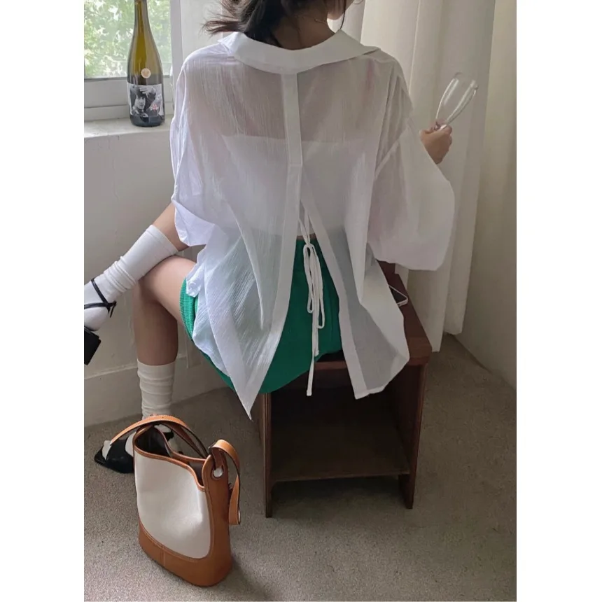 

Chic Summer Design Sensation Women's Sun Protection irt Top Korean Sle Regular Fit Inner Wear Versatile Ocn Wear