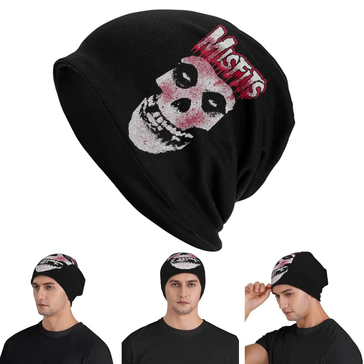 

Misfits панк-рок-группа унисекс, шапки для взрослых, вязаная шапка, теплая шапка в стиле хип-хоп, осень-зима, уличные шапки Skullies