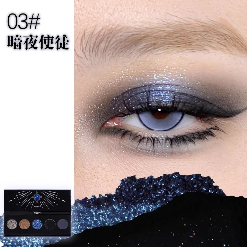Original Genuine haggard Chameleon Eyeshadow Palette Glitter Shimmer Long-Lasting Punk Style Eye Shadow Smoky Eyes Makeup