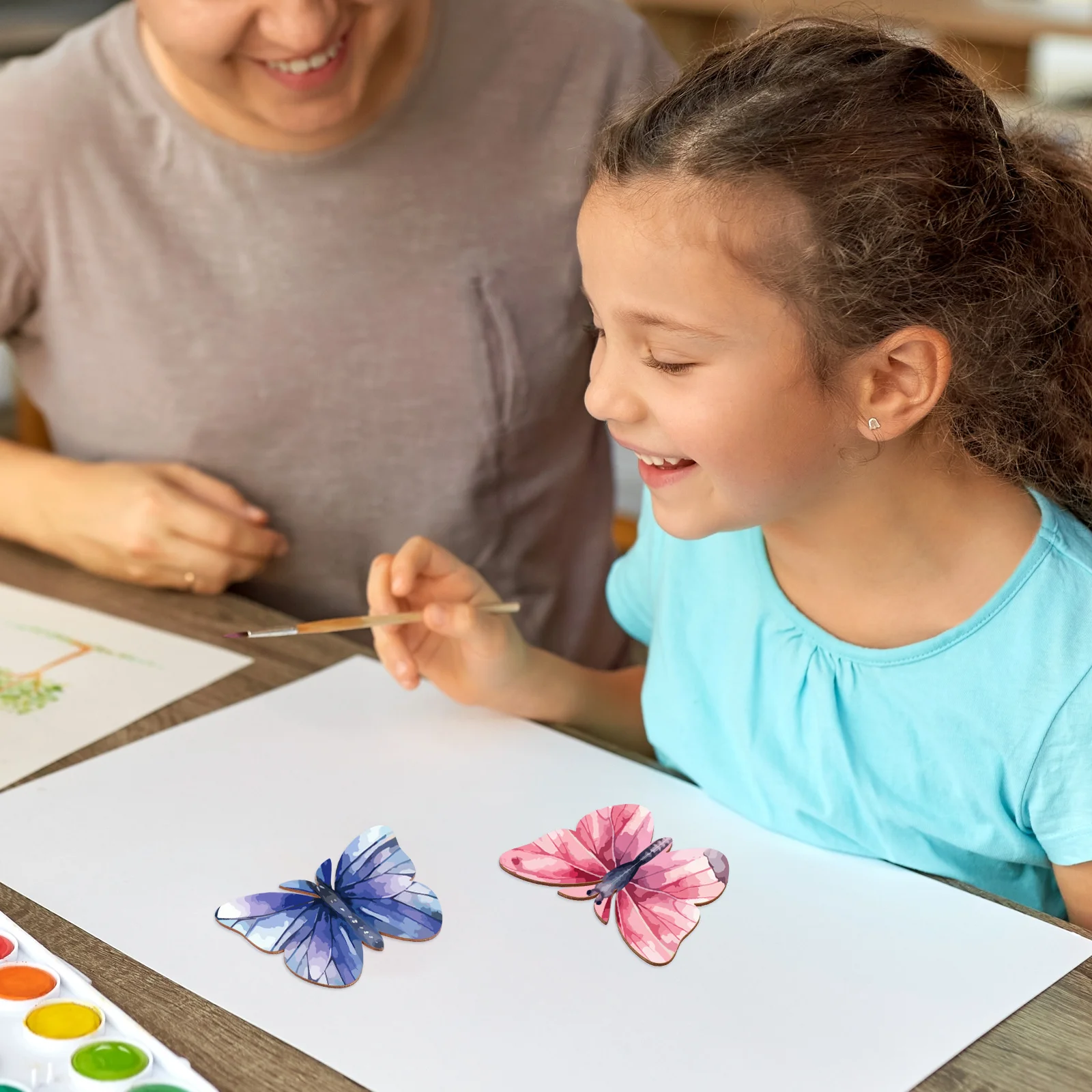 

40Pcs Unfinished Wooden Butterfly Cutouts Wood Slices for DIY Crafts Painting Decorations Home Art Projects Wood Ornaments