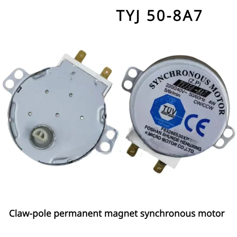 TYJ50-8A7 220-240V 4W 6RPM 48mm Dia Micro Synchronous Motor for Warm Air Blower 50/60Hz CW/CCW microwave oven tray motor CCTV