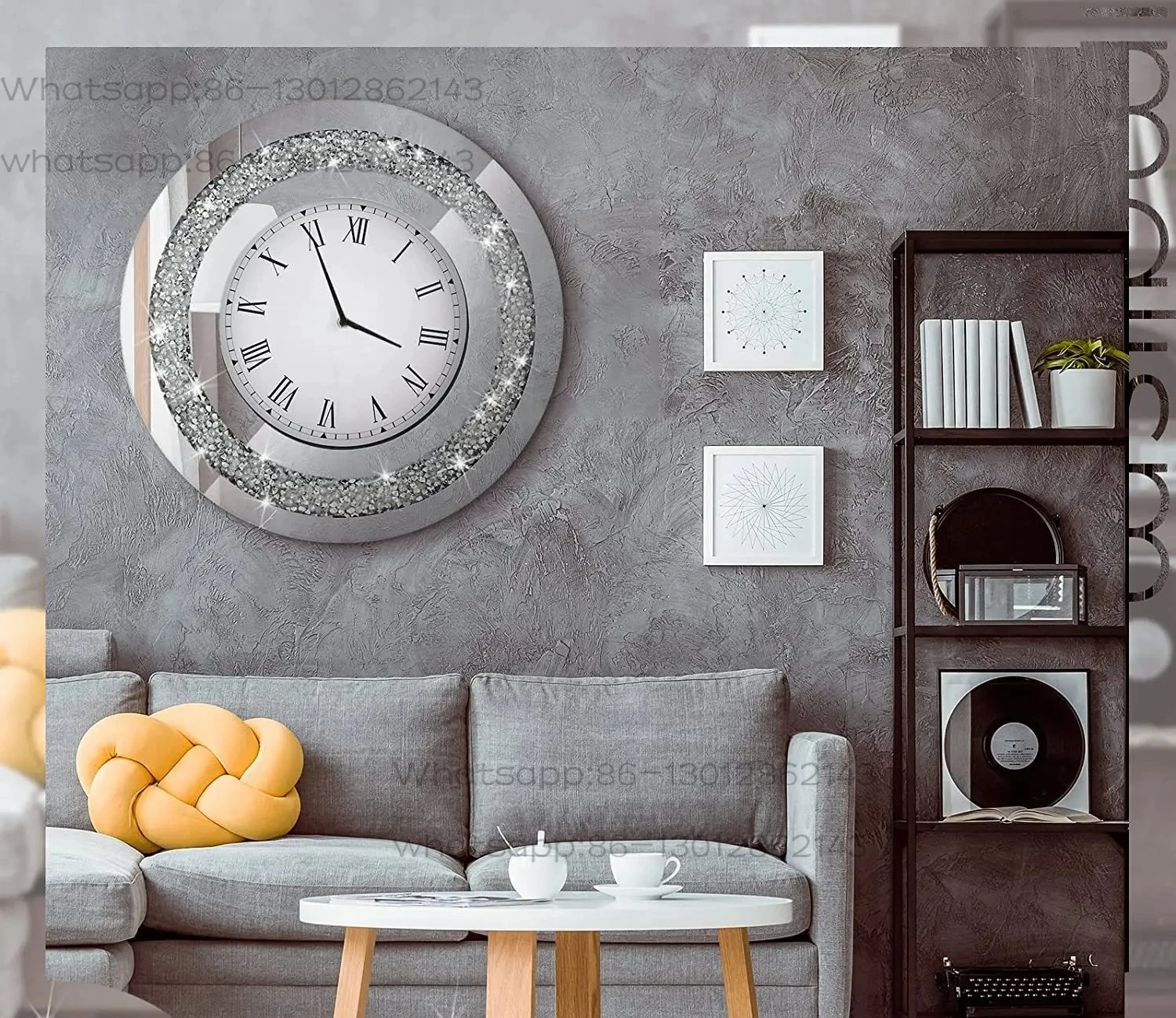 

Роскошные настенные часы, скандинавские бесшумные часы с бриллиантами для гостиной, креативные настенные часы для интерьера, современный домашний декор, украшение на стену