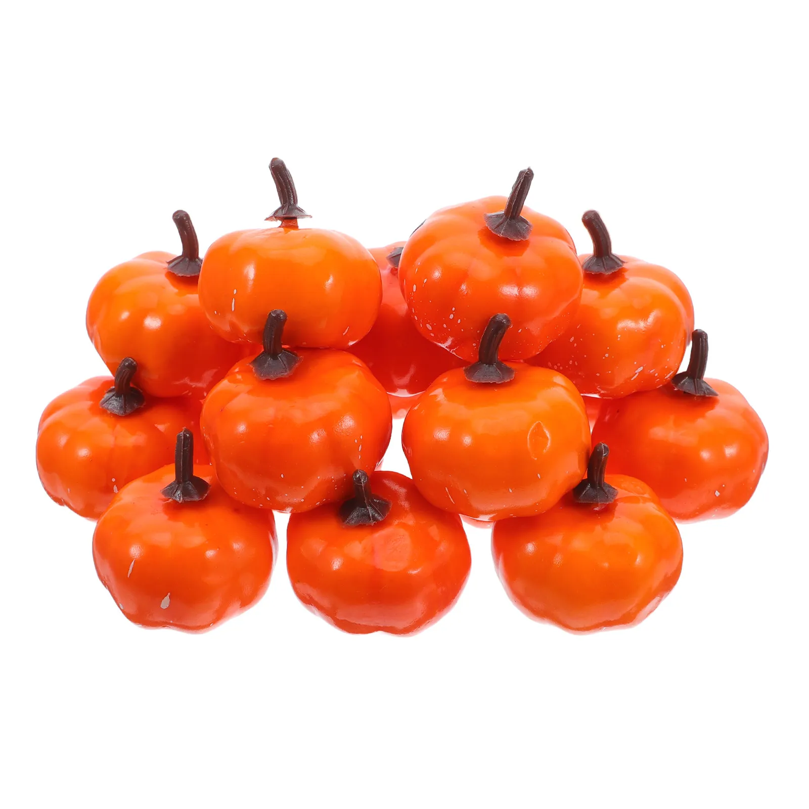 24Pcs Mini Pumpkin Decor Set Realistic Autumn Pumpkins for Harvest Seasonal Decor Table Party Window Living Room Study Room Fall