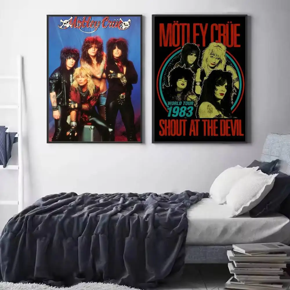 Motley Crues Rock Band Wild Poster HD Self Adhesive Waterproof Wall Art Ideal for Home Office Dorm Gift