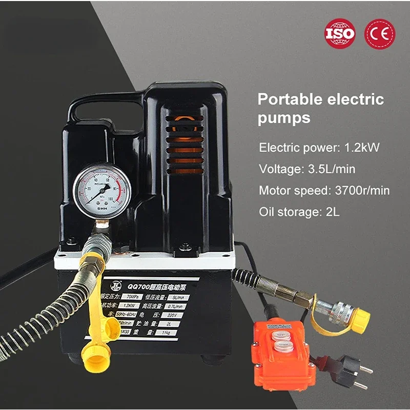 220V Electric Hydraulic Pump Ultra Small Oil Pressure Portable High Pressure Electric Pump Solenoid Valve Hydraulic Pump