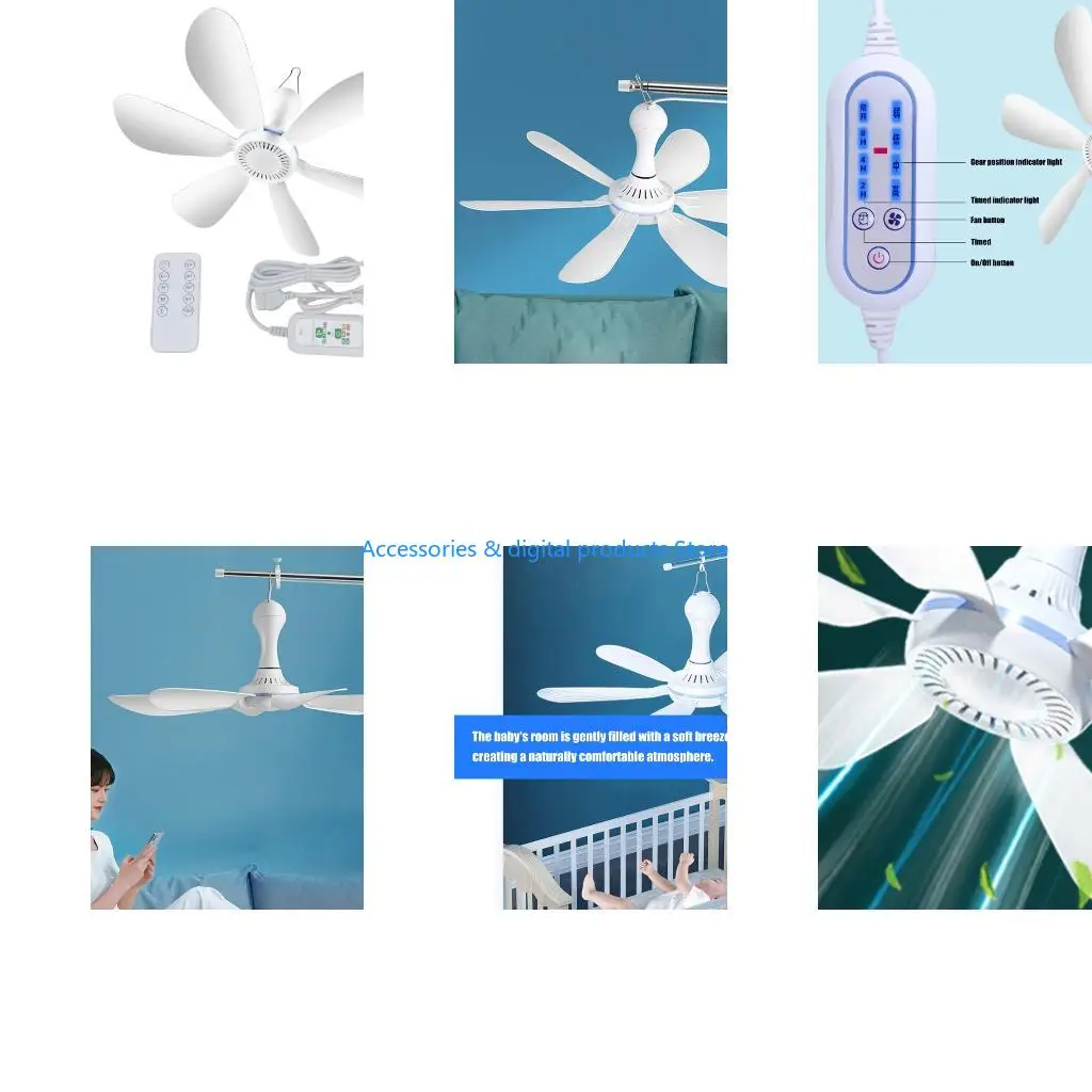 77JD Multipurpose USB Electric Fan With Silents Blade For Hotel Cabins Trailers Road Trip
