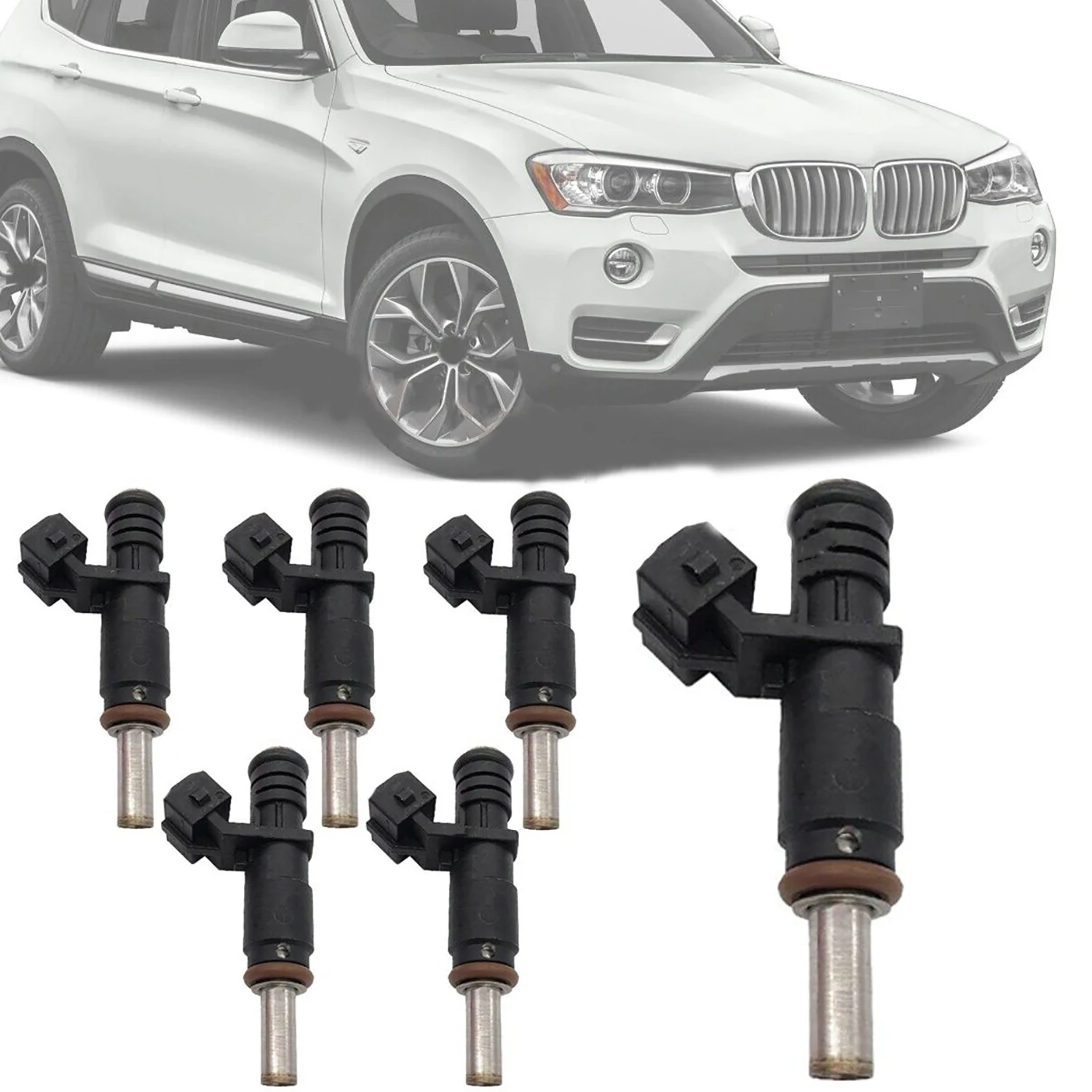 

6pcs Fuel Injectors Replacement For BMW 128i 328i X3 X 5 Z4 525i 2.0L 2006-2012 7531634,13537531634,FJ748,1353753163