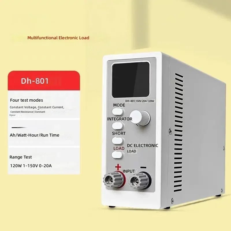 Multi Channel DC Electronic Load Tester, 120W 150V 20A Digital Battery Discharge Capacity Meter for Power Test