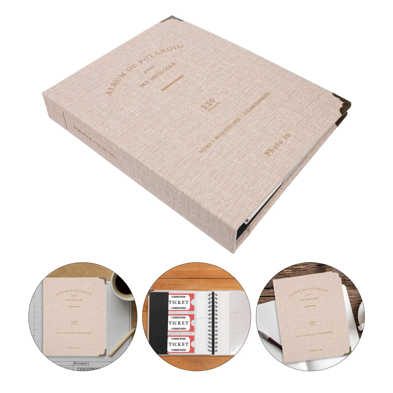 

Tickets Album Decorative Memory Book For Movie Concert Travel Tickets Collection Receipts Storage Holder Wear-Resistant