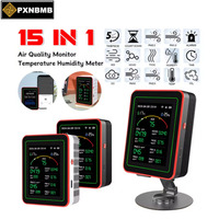 Air Quality Monitor 15 in 1 Tuya WIFI Air Quality Detector CO2/CO/TVOC/HCHO/PM2.5/PM1.0 Household Temperature Humidity Meter