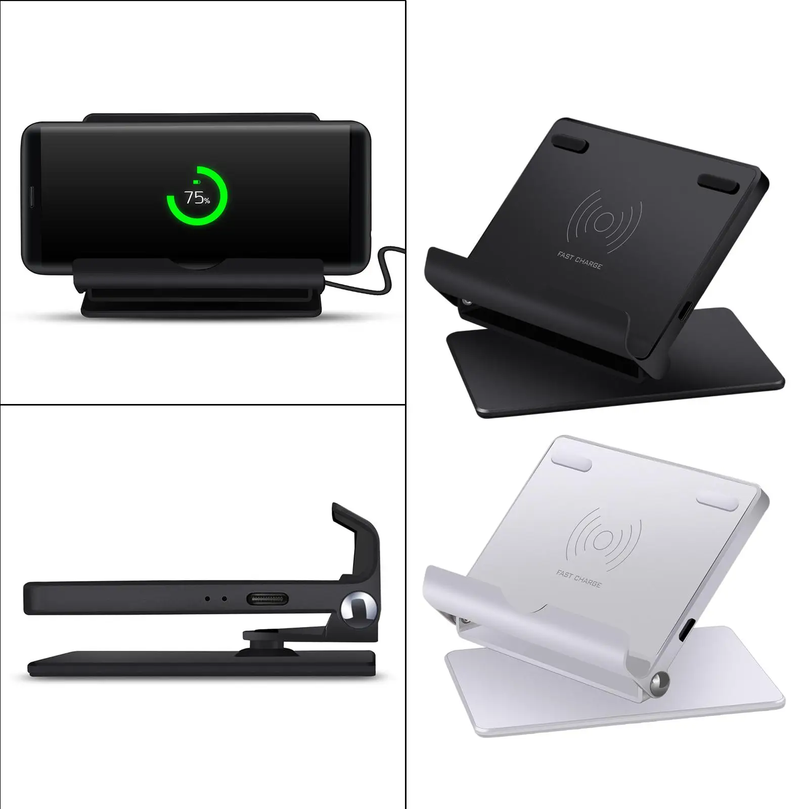 Mount 360 Rotation Automatic Power Charging Phone Holders for Home Android Low