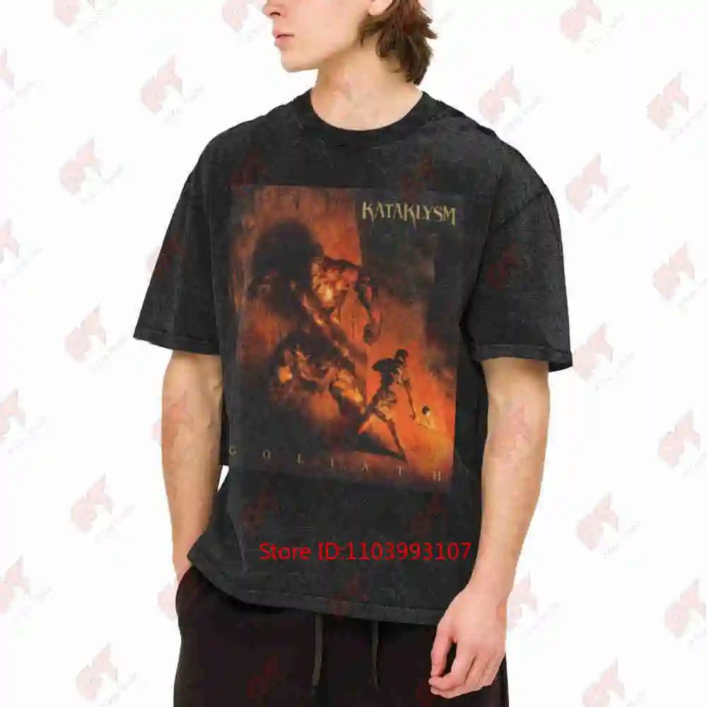 Kataklysm Goliath Vintage Washed Tee Pure Cotton T-Shirt