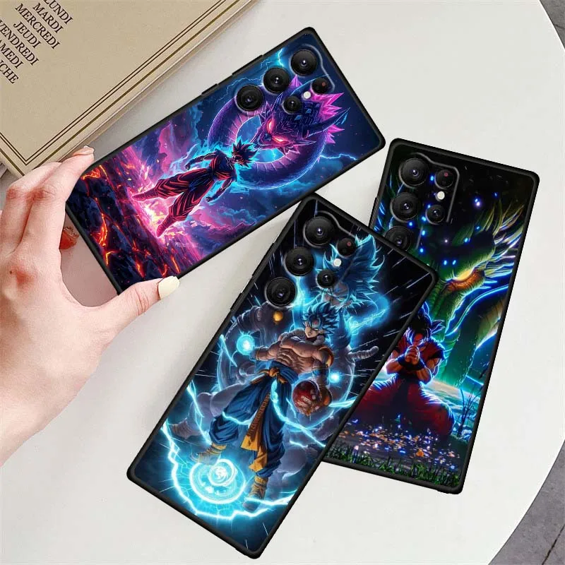 

Anime Dragon Ball Popular Cool Phone Case For Samsung Galaxy S25 S24 S23 S22 S21 S20 S10 Ultra Plus FE 5G Black Soft TPU Cover